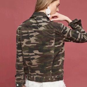 Anthropologie Pilcro Camo Denim Jacket